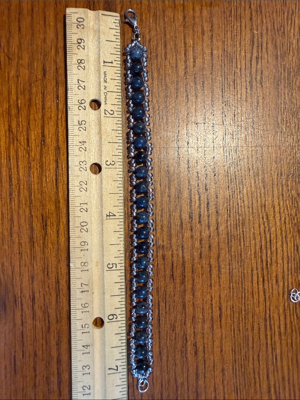 Dumortierite gemstone bracelet
